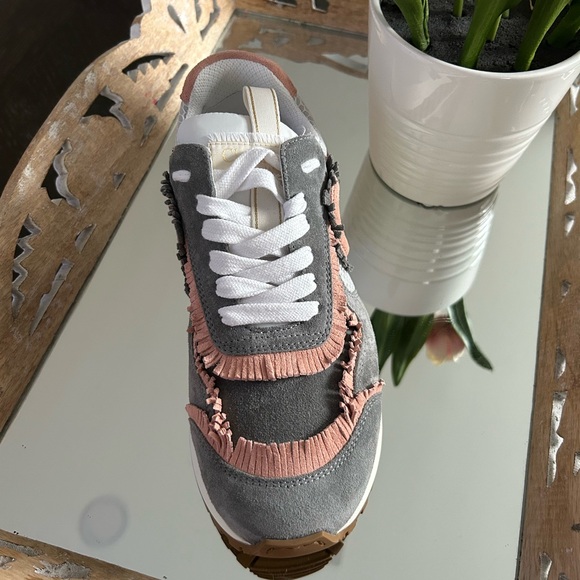 Dior sneaker-grey and punk suede - Picture 4 of 8